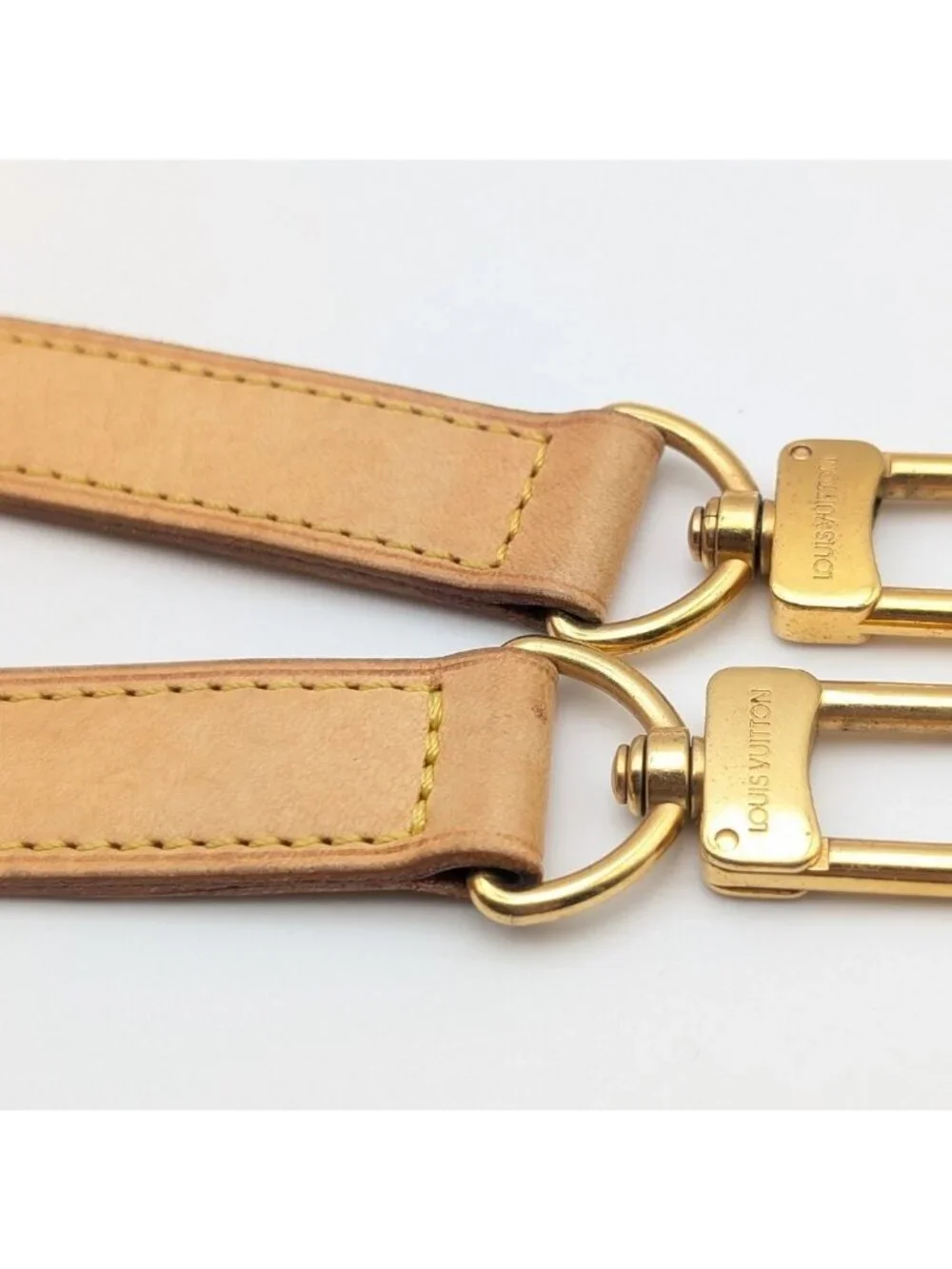 Louis Vuitton Shoulder Strap Vachetta Leather Adjustable Gold